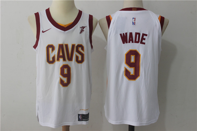 Men Cleveland Cavaliers 9 Dwyane Wade White New Nike Season NBA Jerseys